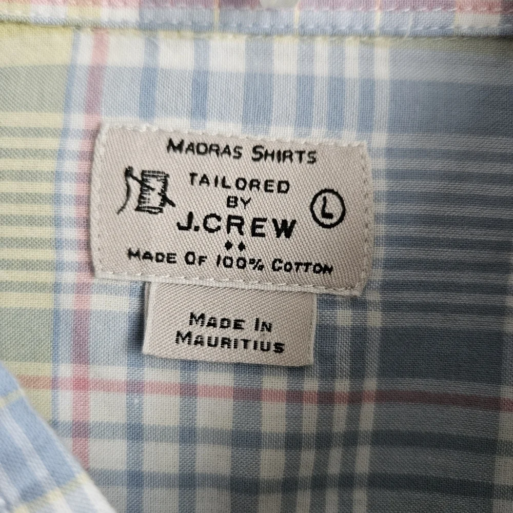 J. Crew Mens Long Sleeve Button‎ Down Sz Large